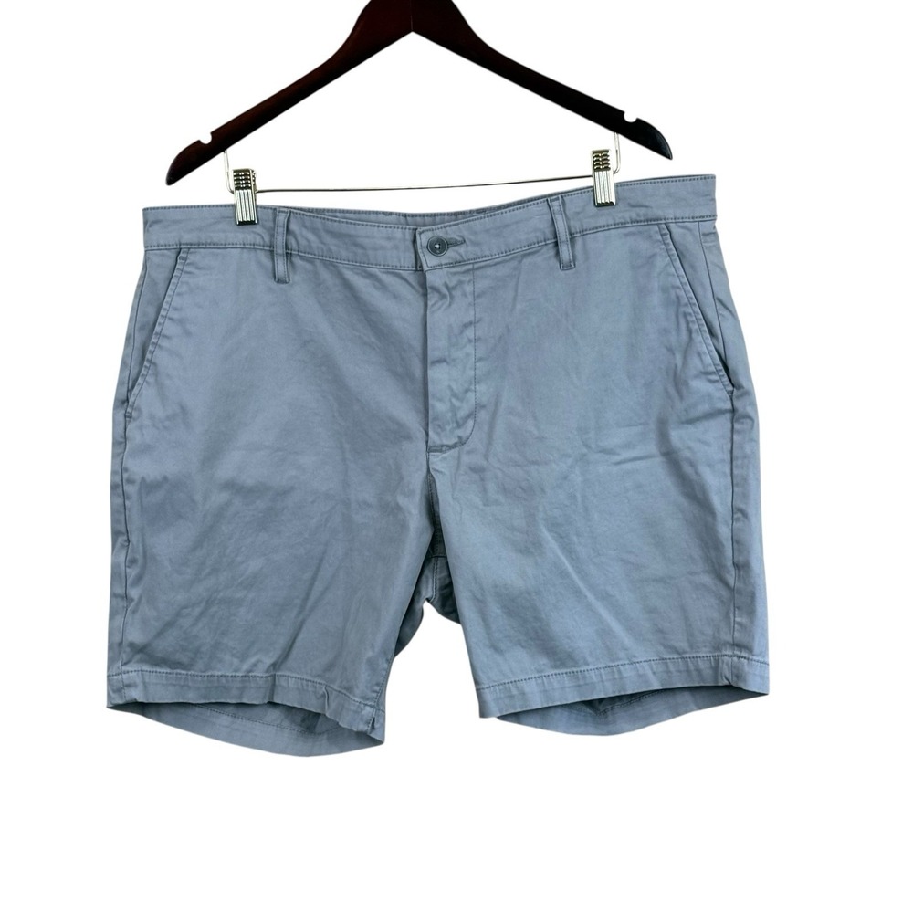 Ag Adriano Goldschmied Cipher Chino Shorts Men's 38 Flat Front‎ Gray